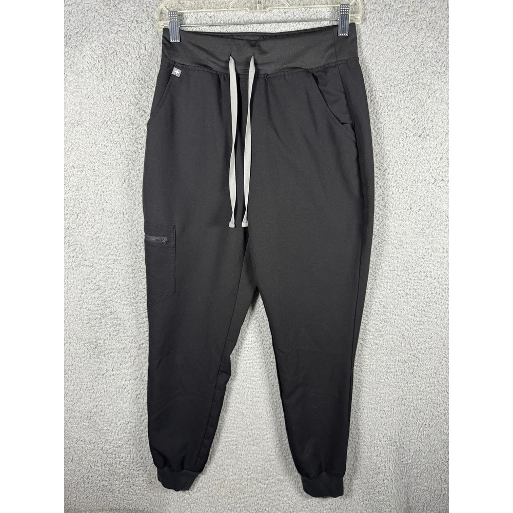 FIGS Zamora High Waisted Jogger Scrub Pants Black Women Small W22SW2012